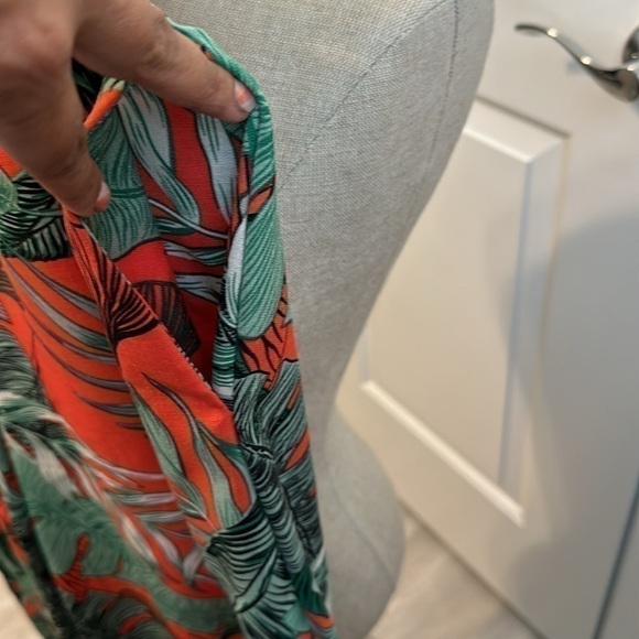 EDY’S PALM PRINT WIDE LEG PANTS SZ L CRUISE BEACH SUMMER EVERYDAY DATE NIGHT - Picture 6 of 6